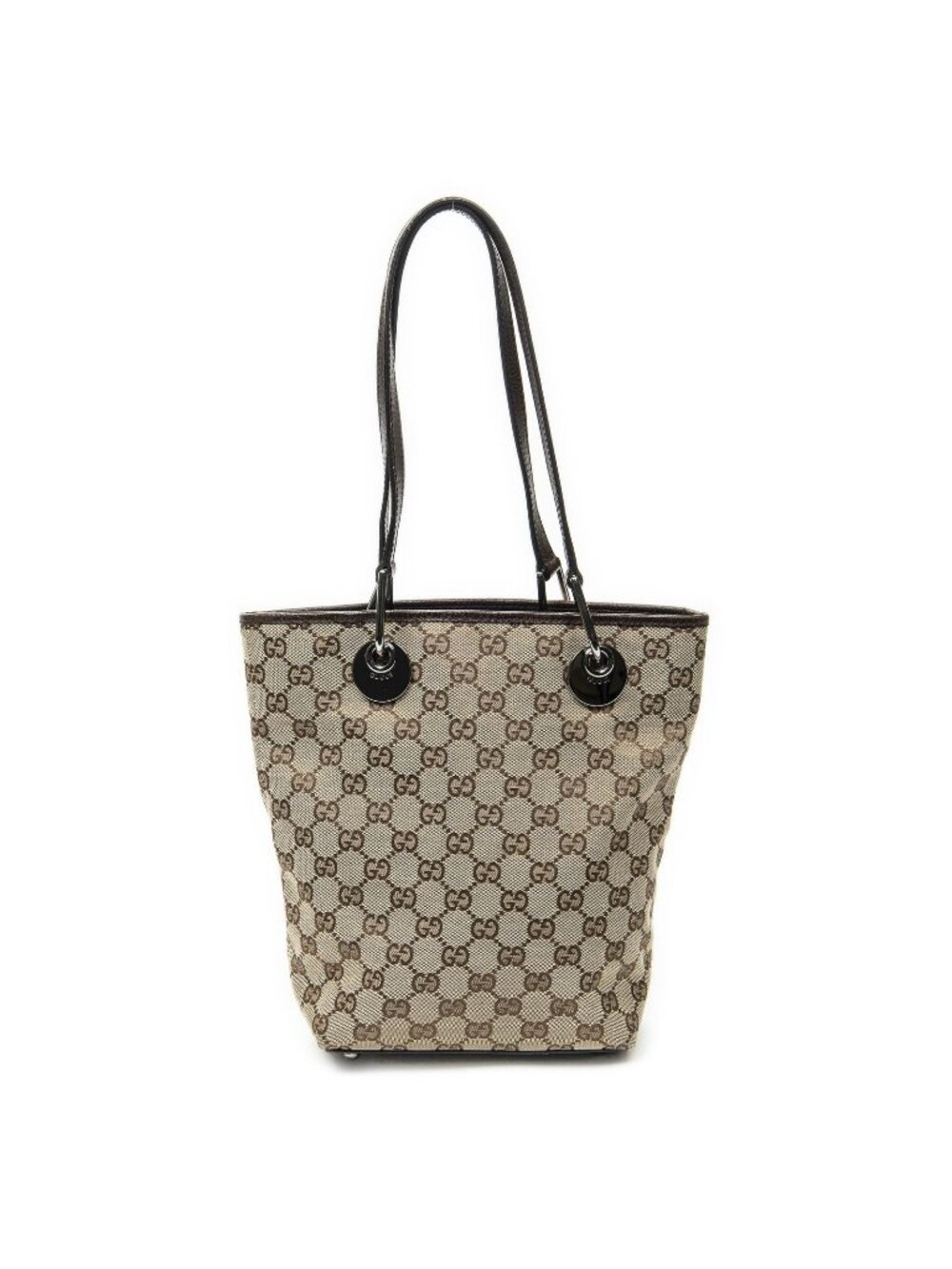 Gucci Small Eclipse Shopping Brown Beige GG Canvas